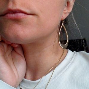 Gold Tear drop earrings